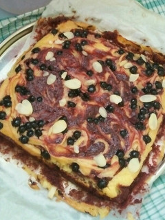 Foto resep Fudgy brownies red velvet cream cheese