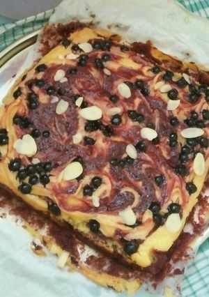 Foto resep Fudgy brownies red velvet cream cheese