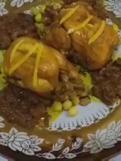 صورة لوصفة دجاج محمر بجميع مراحله