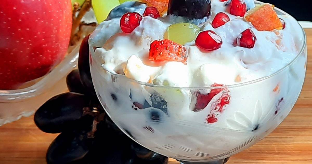 Fruit Cream Recipe by Naheed Alam - Cookpad