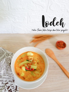 Foto resep 047. Lodeh labu Siam tahu tempe dan telur puyuh