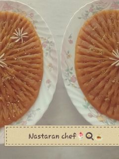 عکسی از دستور حلوای زعفرانی