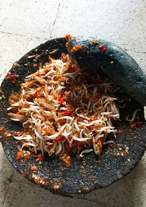 Foto resep Sambel teri tauge