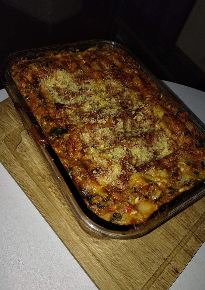 Una foto de Lasagna de atún con espinacas
