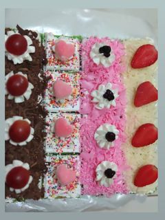 Foto resep Kue bolu potong hias simpel