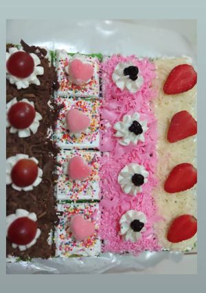 Foto resep Kue bolu potong hias simpel