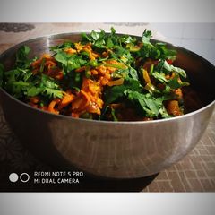 A picture of Yellow Turmeric Sabji.