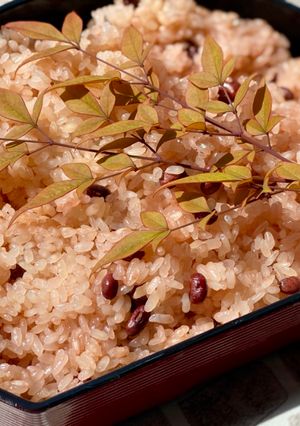 A picture of Japanese Red Rice (Osekihan お赤飯).