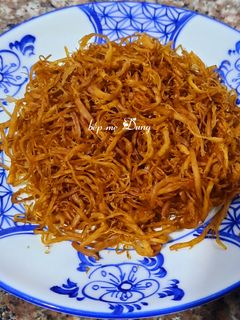 Hình của món Chà bông nấm bào ngư.