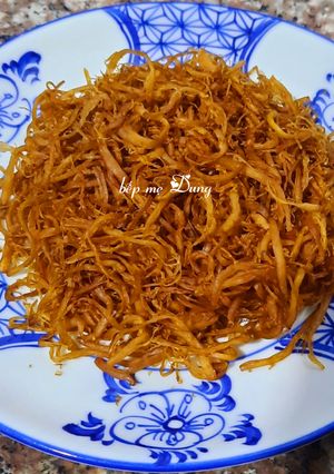 Hình của món Chà bông nấm bào ngư.