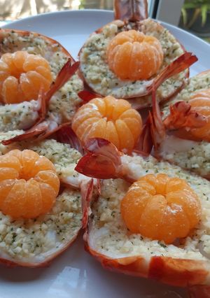 รูปของ "กุ้งอบเนยกระเทียม" Baked Black Tiger Shrimp with Butter&Garlic