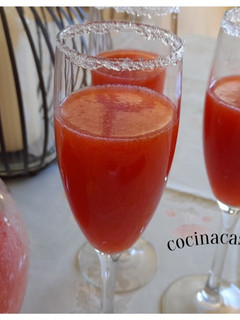 Una foto de Cóctel de fresas