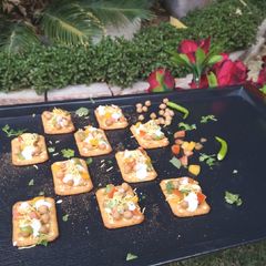 A picture of Chana chat munchies.