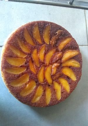 Una foto de Tarta invertida de manzanas