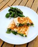 Healthy egg and veggie toasted wrap with cream cheese