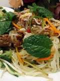 Bún trộn bò xào
