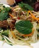Bún trộn bò xào