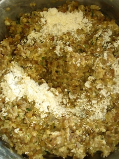 Una foto de Hamburguesas de lentejas, quinoa y berenjenas