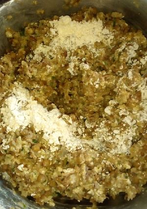 Una foto de Hamburguesas de lentejas, quinoa y berenjenas