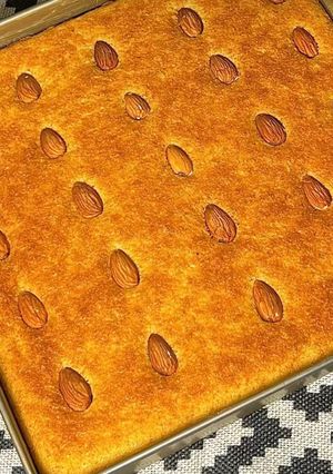صورة لوصفة بسبوسة سريعة