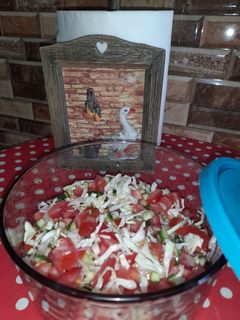 صورة لوصفة سلطة عربية🍅🥒🧅🥗