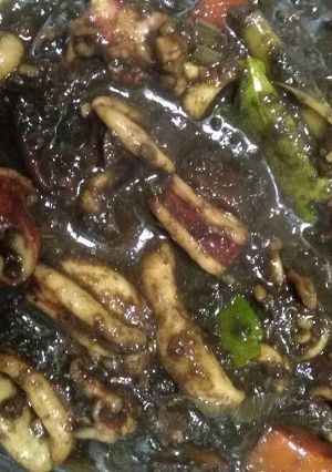 Foto resep Suntung (sotong) hitam khas manado