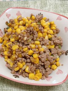 玉米炒肉末 的食譜成品照片