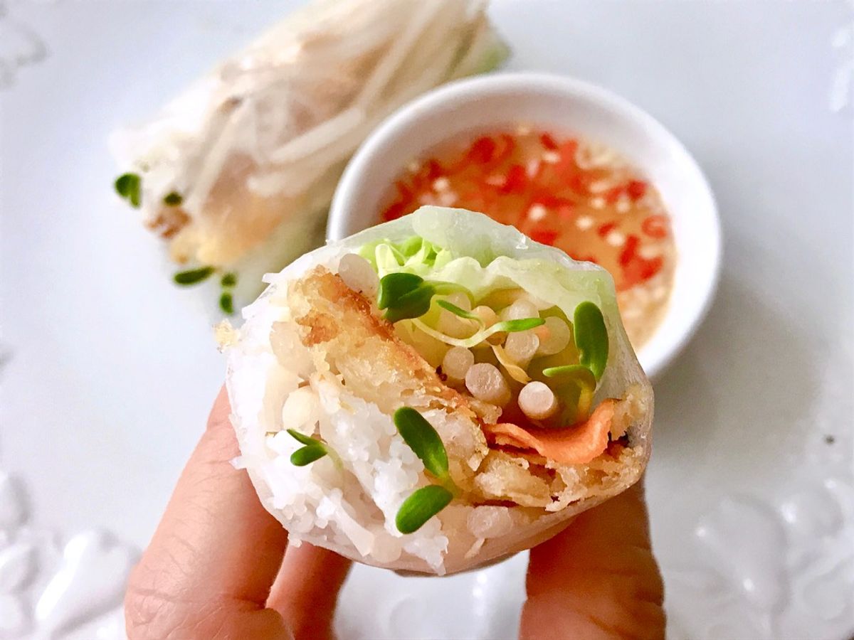 Gỏi Cuốn Phi Lê Cá Bơn Chiên Giòn