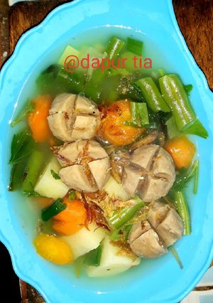 Foto resep Sop bakso dan sayuran
