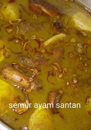 Foto resep Semur ayam santan