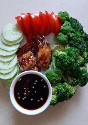 Hình của món Cánh gà chiên mắm keto.