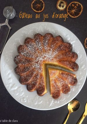Une photo de Gâteau au jus d'orange