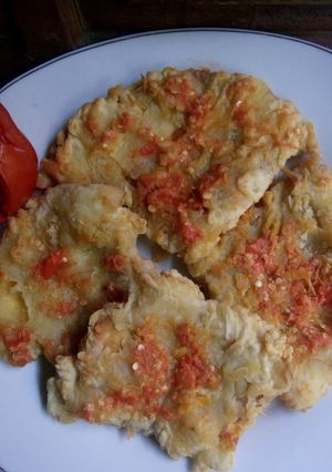 Foto resep Omelet crispy geprek