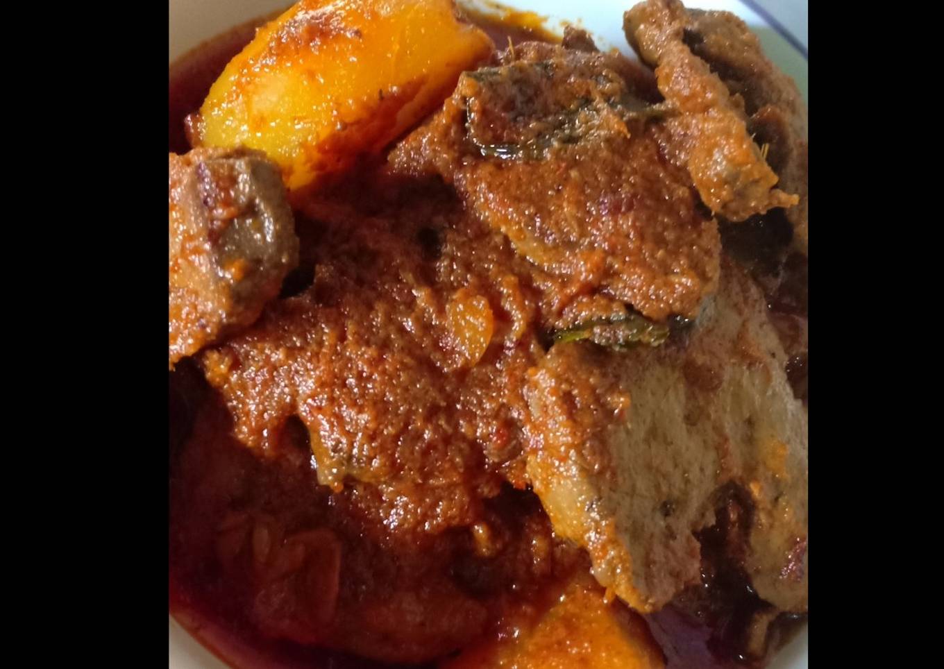 Rendang ati sapi