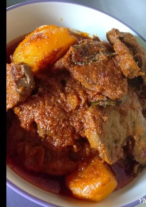 Foto resep Rendang ati sapi