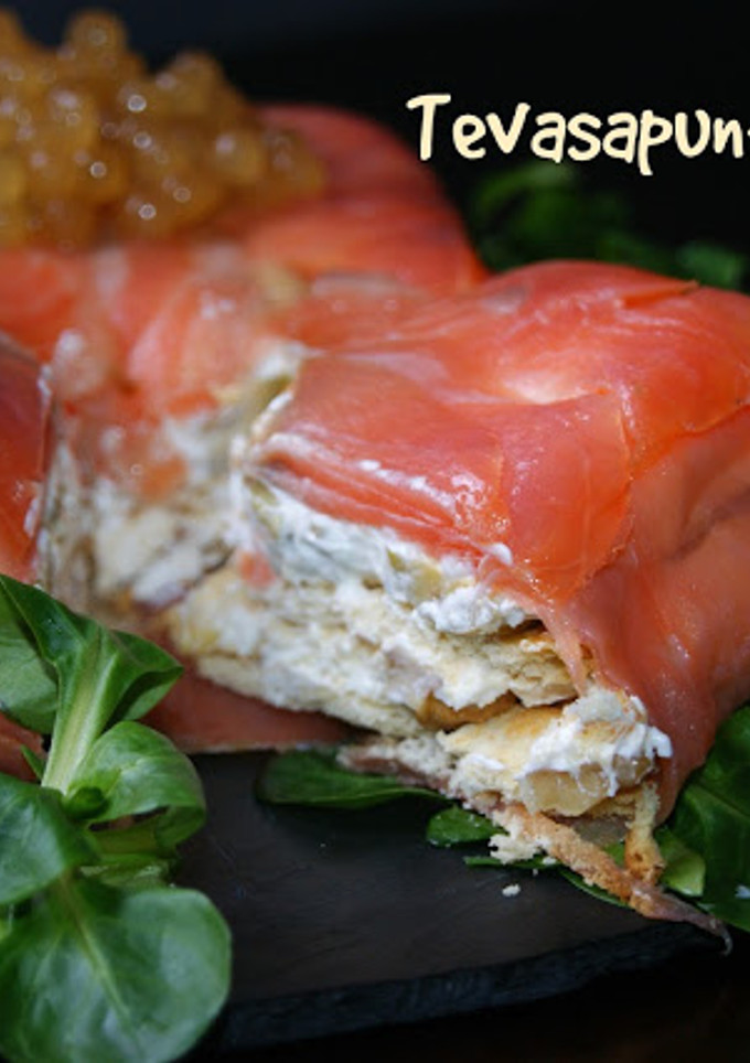 Una foto de Pastel de salmón