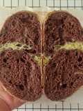Choco Pandan Swirl Sourdough Bread