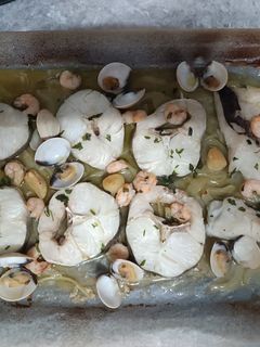 Una foto de Merluza al horno