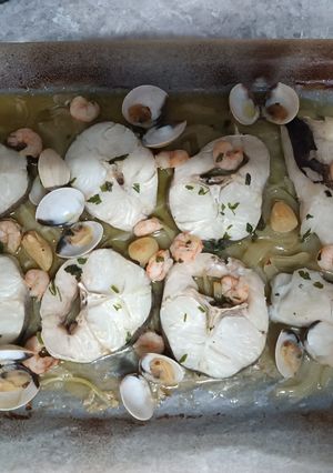 Una foto de Merluza al horno