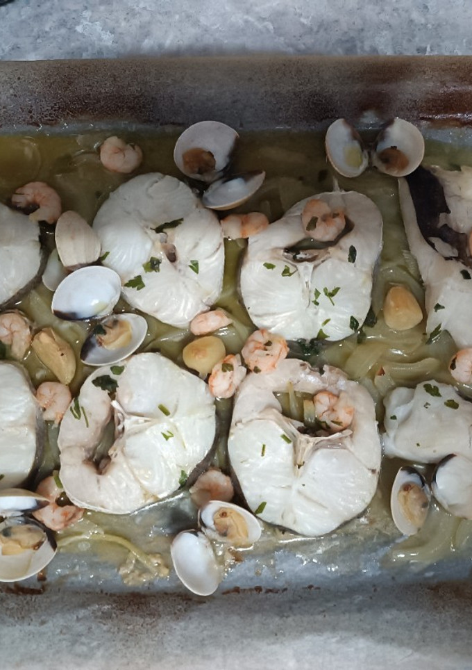 Una foto de Merluza al horno