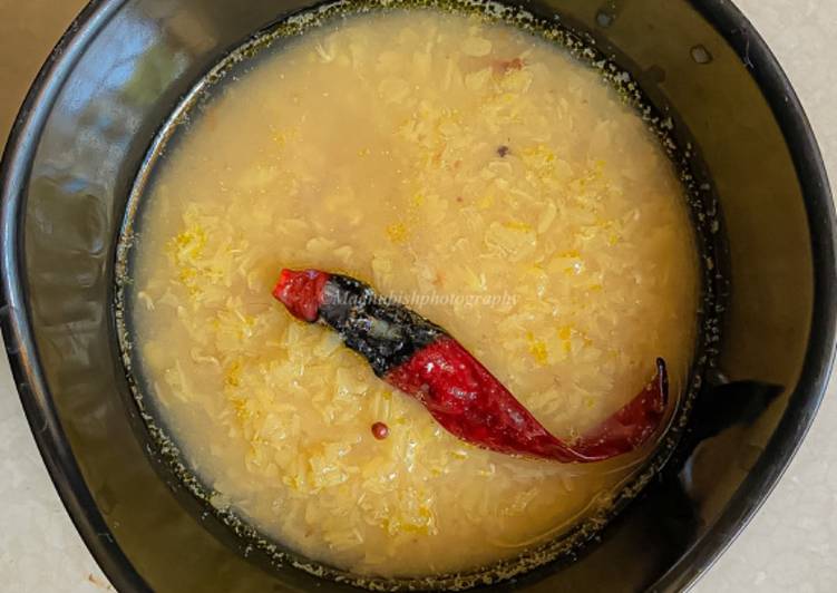 How to Prepare Super Quick Homemade Tetul diye tok Moong Dal or Tamarind in Moong Dal