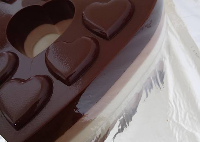Langkah Mudah untuk Membuat Puding coklat 3 lapis. murah dan mewah yang Bisa Manjain Lidah