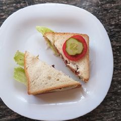 A picture of Veggies n Sausage sandwich #Photography Challenge.