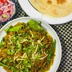 Hari mirch Qeema A picture of Hari mirch Qeema.