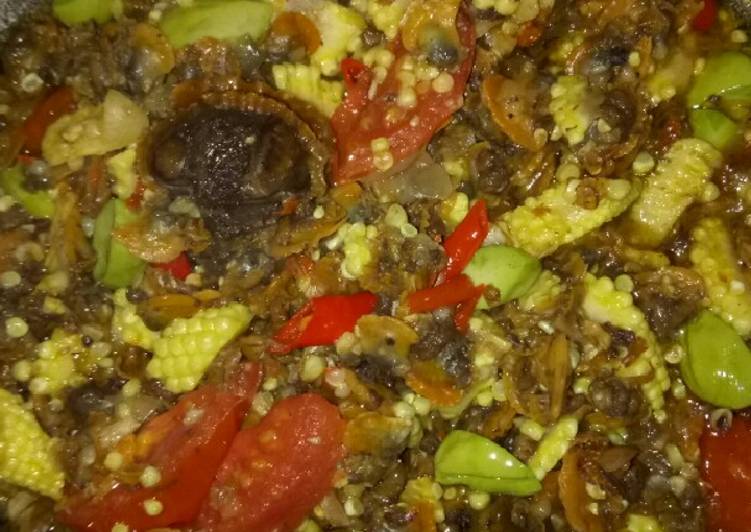 Resep: Kerang oseng pedas. Gampang