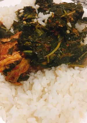 A picture of Vegetable and rice.
