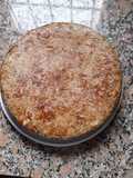 Tortilla de papa rallada, sesos y cebolla