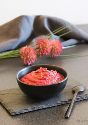 Une photo de Tartinade betterave/petits pois/huile d'avocat
