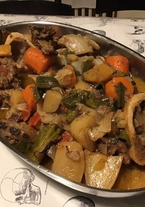 Une photo de Chevreau aux légumes et os à moelle façon pot au feu revisité