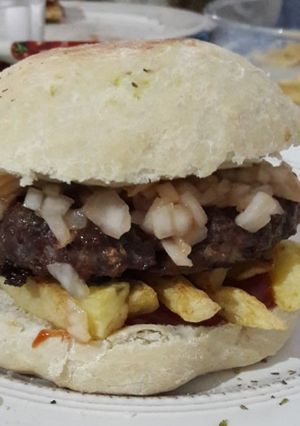 Una foto de Hamburguesa casera
